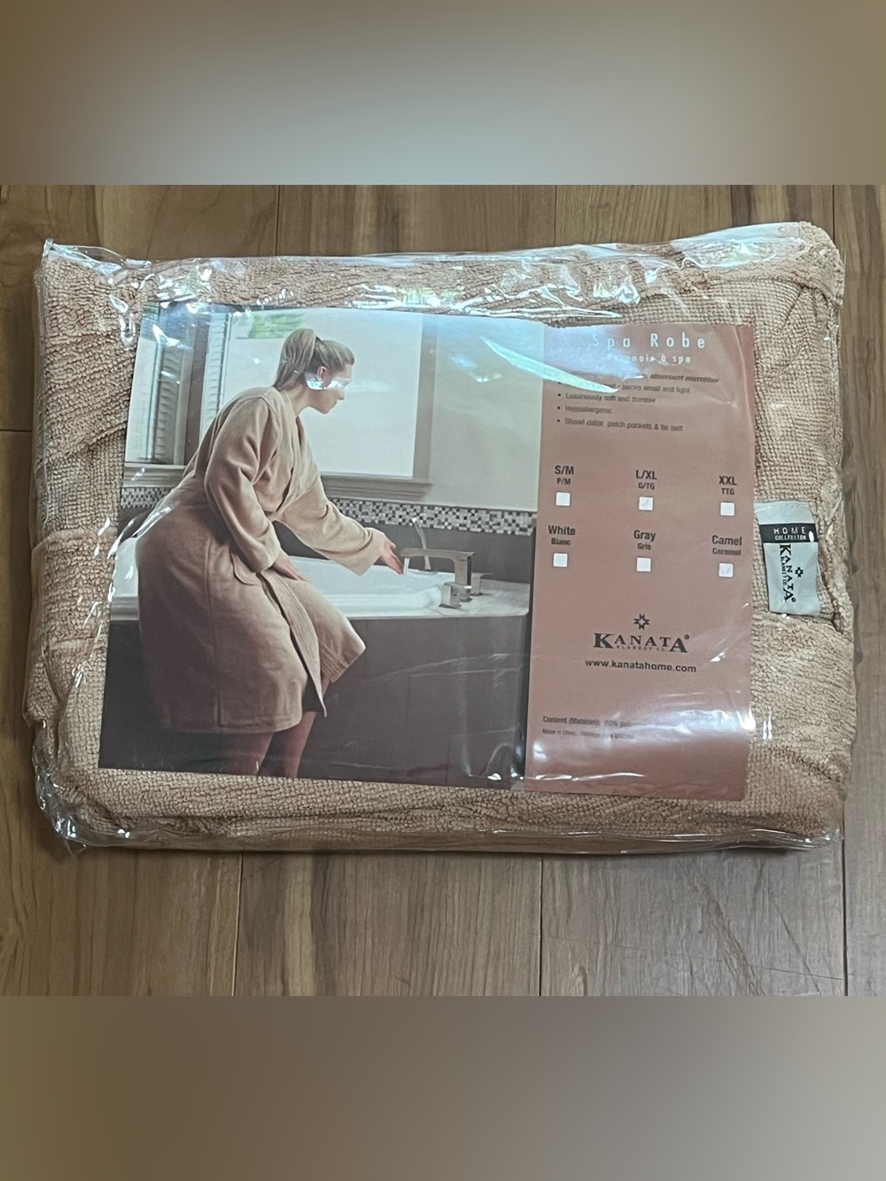 Kanata Home Collection Spa Robe Camel L/XL New in Package